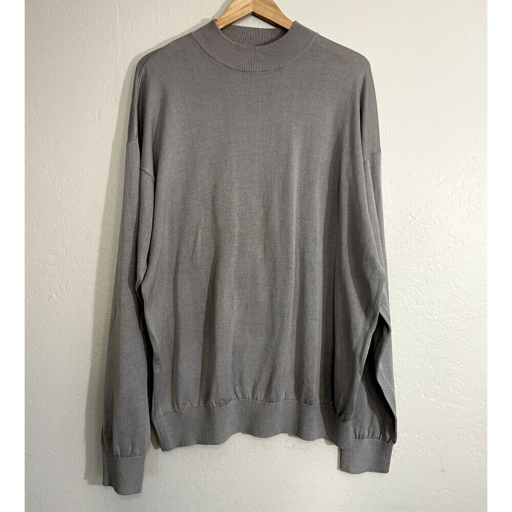 Baracuta Men's Pullover Mock Neck Sweater Size 2XL Minimal Quiet Luxury‎ Capsule